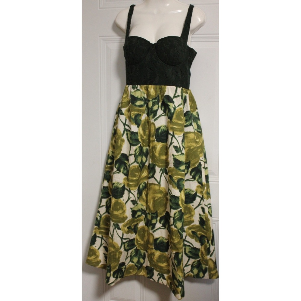 Tuckernuck Giverny Gardens Maria Dress SZ 6 Lace Corset Smocked Silhouette Lined - Picture 10 of 13